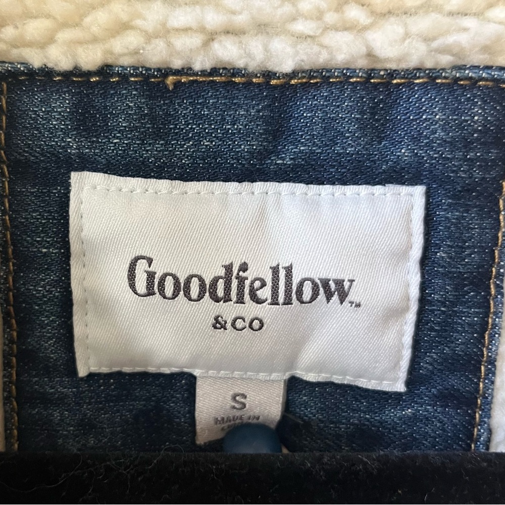 Denim Sherpa winter jacket - Goodfellow & co, size small - Picture 7 of 7